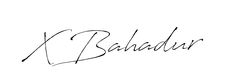 Design your own signature with our free online signature maker. With this signature software, you can create a handwritten (Antro_Vectra) signature for name X Bahadur. X Bahadur signature style 6 images and pictures png