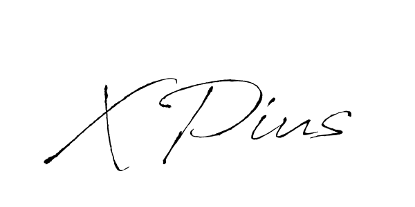 Create a beautiful signature design for name X Pius. With this signature (Antro_Vectra) fonts, you can make a handwritten signature for free. X Pius signature style 6 images and pictures png
