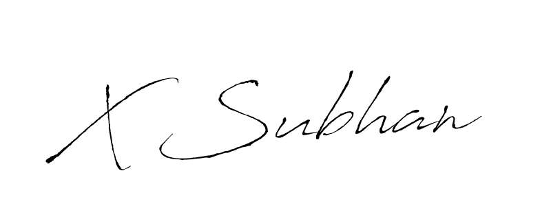 if you are searching for the best signature style for your name X Subhan. so please give up your signature search. here we have designed multiple signature styles  using Antro_Vectra. X Subhan signature style 6 images and pictures png