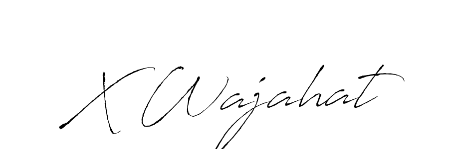 X Wajahat stylish signature style. Best Handwritten Sign (Antro_Vectra) for my name. Handwritten Signature Collection Ideas for my name X Wajahat. X Wajahat signature style 6 images and pictures png