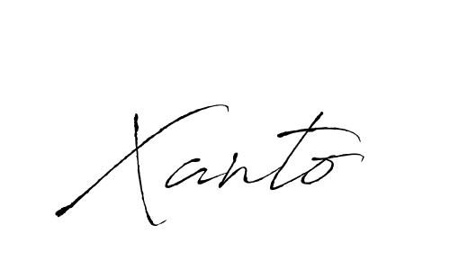 Make a beautiful signature design for name Xanto. With this signature (Antro_Vectra) style, you can create a handwritten signature for free. Xanto signature style 6 images and pictures png