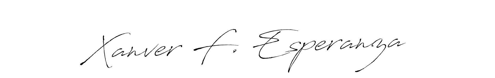 How to make Xanver F. Esperanza signature? Antro_Vectra is a professional autograph style. Create handwritten signature for Xanver F. Esperanza name. Xanver F. Esperanza signature style 6 images and pictures png