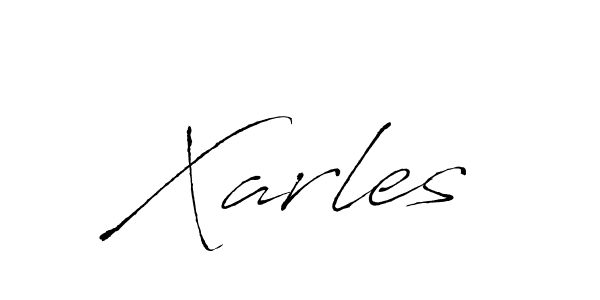 Design your own signature with our free online signature maker. With this signature software, you can create a handwritten (Antro_Vectra) signature for name Xarles. Xarles signature style 6 images and pictures png