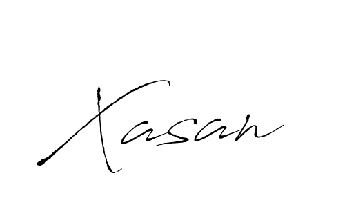 Make a beautiful signature design for name Xasan. With this signature (Antro_Vectra) style, you can create a handwritten signature for free. Xasan signature style 6 images and pictures png