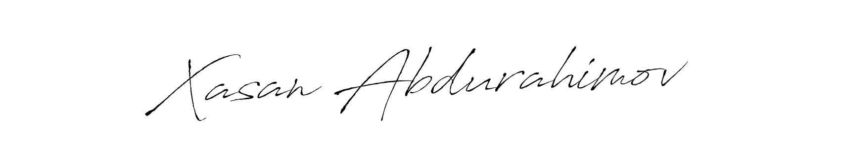 Design your own signature with our free online signature maker. With this signature software, you can create a handwritten (Antro_Vectra) signature for name Xasan Abdurahimov. Xasan Abdurahimov signature style 6 images and pictures png