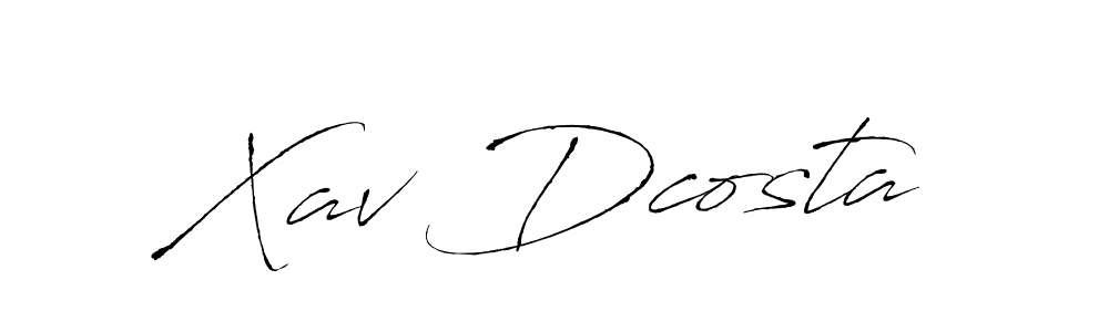 Make a beautiful signature design for name Xav Dcosta. With this signature (Antro_Vectra) style, you can create a handwritten signature for free. Xav Dcosta signature style 6 images and pictures png