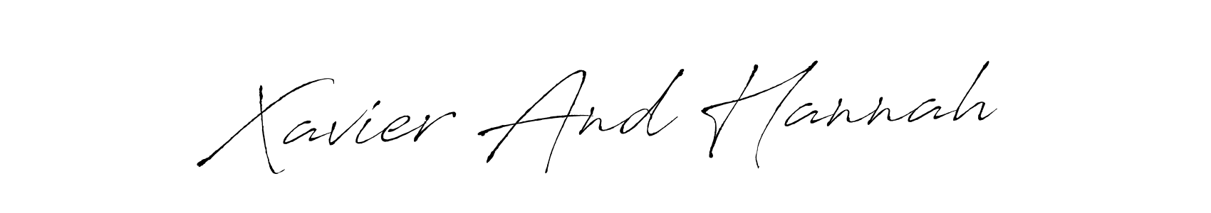 Create a beautiful signature design for name Xavier And Hannah. With this signature (Antro_Vectra) fonts, you can make a handwritten signature for free. Xavier And Hannah signature style 6 images and pictures png