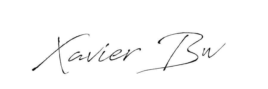 Create a beautiful signature design for name Xavier Bw. With this signature (Antro_Vectra) fonts, you can make a handwritten signature for free. Xavier Bw signature style 6 images and pictures png