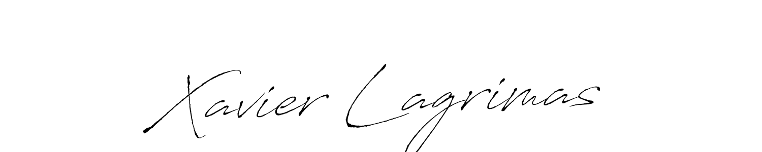 How to make Xavier Lagrimas name signature. Use Antro_Vectra style for creating short signs online. This is the latest handwritten sign. Xavier Lagrimas signature style 6 images and pictures png
