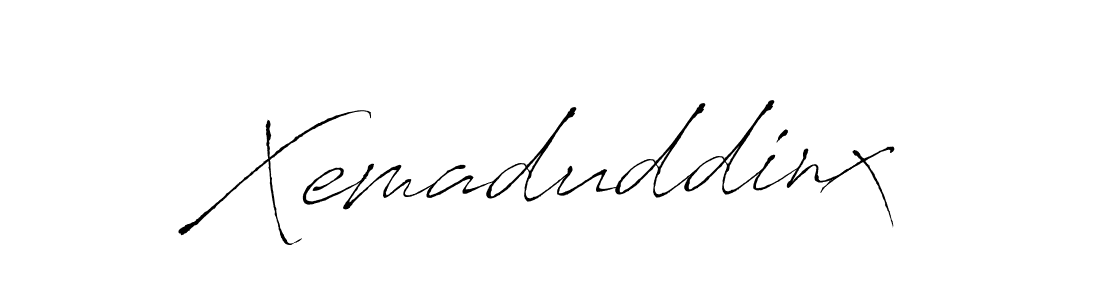 Make a beautiful signature design for name Xemaduddinx. With this signature (Antro_Vectra) style, you can create a handwritten signature for free. Xemaduddinx signature style 6 images and pictures png