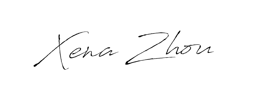 Xena Zhou stylish signature style. Best Handwritten Sign (Antro_Vectra) for my name. Handwritten Signature Collection Ideas for my name Xena Zhou. Xena Zhou signature style 6 images and pictures png