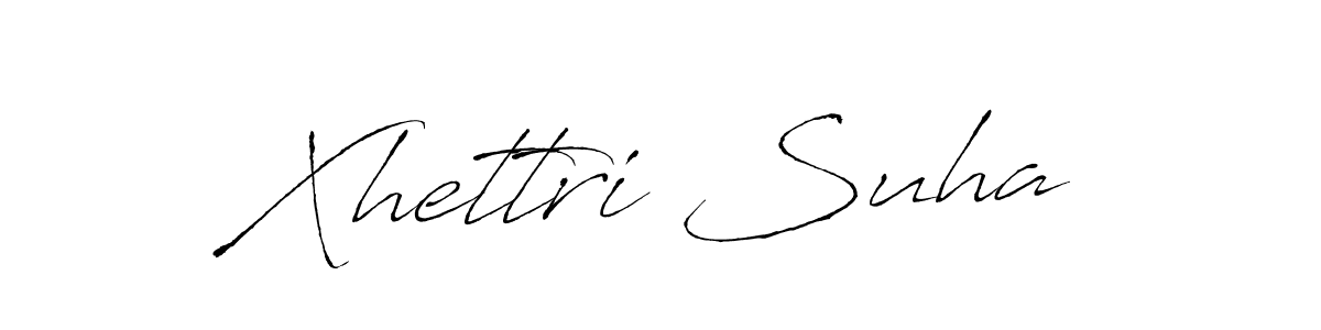 Xhettri Suha stylish signature style. Best Handwritten Sign (Antro_Vectra) for my name. Handwritten Signature Collection Ideas for my name Xhettri Suha. Xhettri Suha signature style 6 images and pictures png