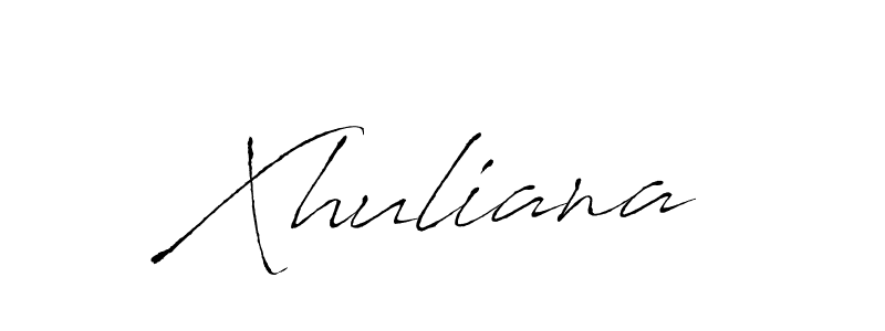 Create a beautiful signature design for name Xhuliana. With this signature (Antro_Vectra) fonts, you can make a handwritten signature for free. Xhuliana signature style 6 images and pictures png