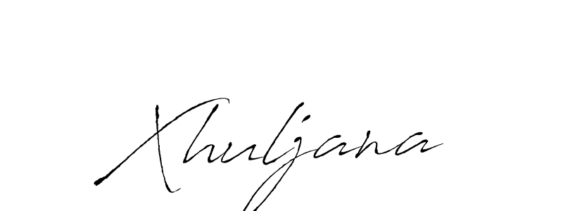 Design your own signature with our free online signature maker. With this signature software, you can create a handwritten (Antro_Vectra) signature for name Xhuljana. Xhuljana signature style 6 images and pictures png