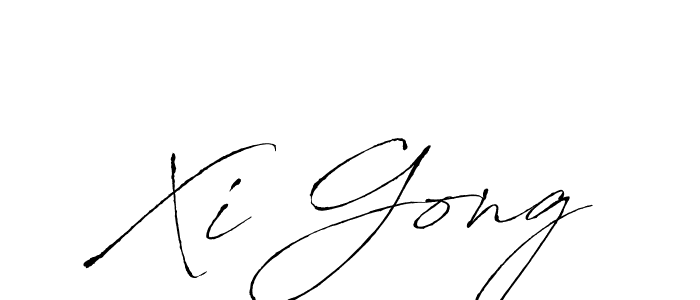 How to make Xi Gong signature? Antro_Vectra is a professional autograph style. Create handwritten signature for Xi Gong name. Xi Gong signature style 6 images and pictures png