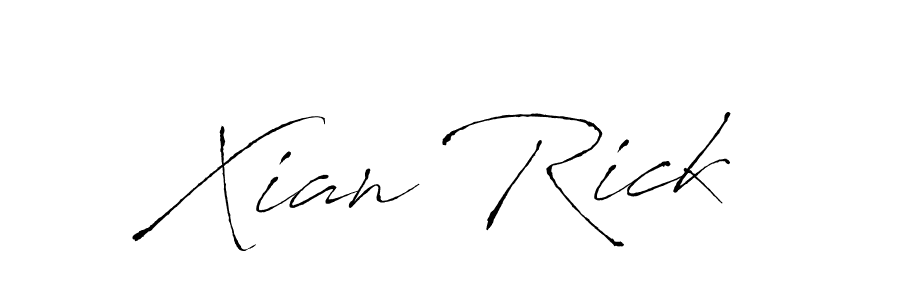 Also we have Xian Rick name is the best signature style. Create professional handwritten signature collection using Antro_Vectra autograph style. Xian Rick signature style 6 images and pictures png