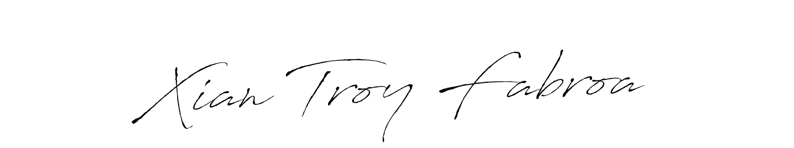 Make a beautiful signature design for name Xian Troy Fabroa. With this signature (Antro_Vectra) style, you can create a handwritten signature for free. Xian Troy Fabroa signature style 6 images and pictures png