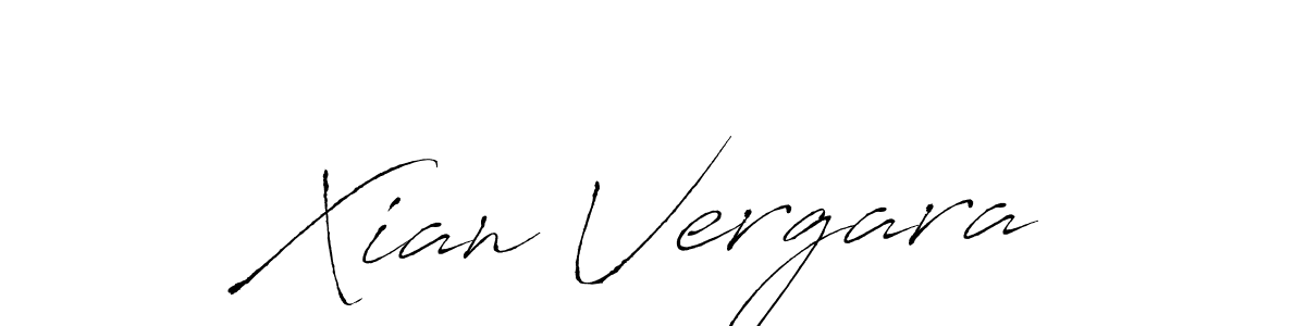 Xian Vergara stylish signature style. Best Handwritten Sign (Antro_Vectra) for my name. Handwritten Signature Collection Ideas for my name Xian Vergara. Xian Vergara signature style 6 images and pictures png