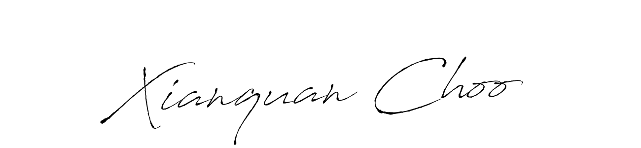 Make a beautiful signature design for name Xianquan Choo. With this signature (Antro_Vectra) style, you can create a handwritten signature for free. Xianquan Choo signature style 6 images and pictures png