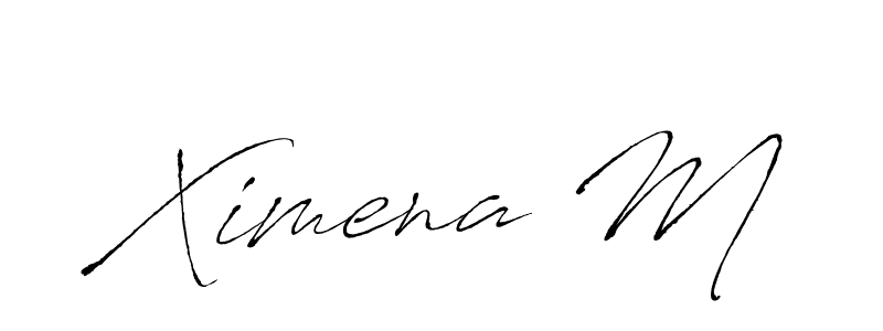 You should practise on your own different ways (Antro_Vectra) to write your name (Ximena M) in signature. don't let someone else do it for you. Ximena M signature style 6 images and pictures png