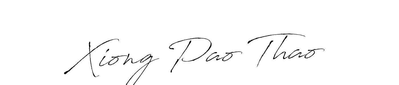 Make a beautiful signature design for name Xiong Pao Thao. With this signature (Antro_Vectra) style, you can create a handwritten signature for free. Xiong Pao Thao signature style 6 images and pictures png