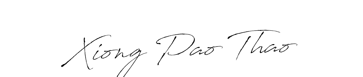 Make a beautiful signature design for name Xiong Pao Thao. With this signature (Antro_Vectra) style, you can create a handwritten signature for free. Xiong Pao Thao signature style 6 images and pictures png