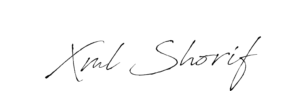 Xml Shorif stylish signature style. Best Handwritten Sign (Antro_Vectra) for my name. Handwritten Signature Collection Ideas for my name Xml Shorif. Xml Shorif signature style 6 images and pictures png