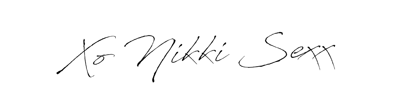 Similarly Antro_Vectra is the best handwritten signature design. Signature creator online .You can use it as an online autograph creator for name Xo Nikki Sexx. Xo Nikki Sexx signature style 6 images and pictures png