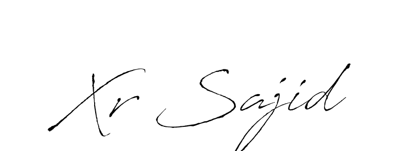 Make a beautiful signature design for name Xr Sajid. With this signature (Antro_Vectra) style, you can create a handwritten signature for free. Xr Sajid signature style 6 images and pictures png
