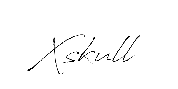 Xskull stylish signature style. Best Handwritten Sign (Antro_Vectra) for my name. Handwritten Signature Collection Ideas for my name Xskull. Xskull signature style 6 images and pictures png