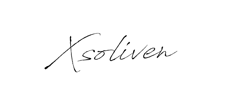 How to make Xsoliven signature? Antro_Vectra is a professional autograph style. Create handwritten signature for Xsoliven name. Xsoliven signature style 6 images and pictures png