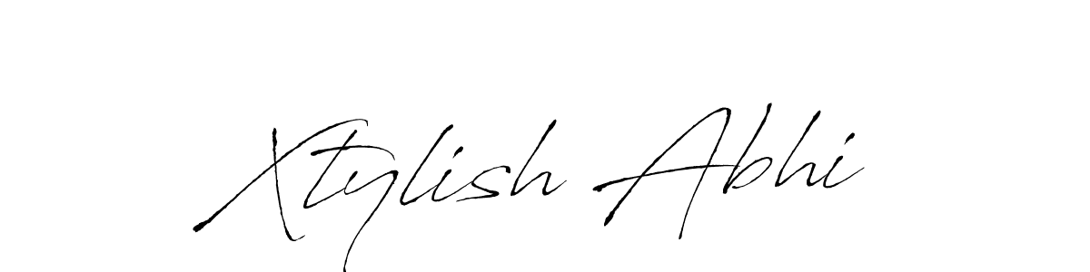 Also we have Xtylish Abhi name is the best signature style. Create professional handwritten signature collection using Antro_Vectra autograph style. Xtylish Abhi signature style 6 images and pictures png