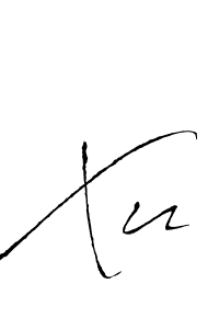 How to make Xu signature? Antro_Vectra is a professional autograph style. Create handwritten signature for Xu name. Xu signature style 6 images and pictures png