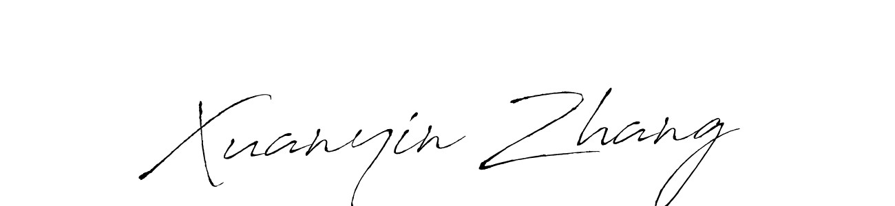 Make a beautiful signature design for name Xuanyin Zhang. With this signature (Antro_Vectra) style, you can create a handwritten signature for free. Xuanyin Zhang signature style 6 images and pictures png