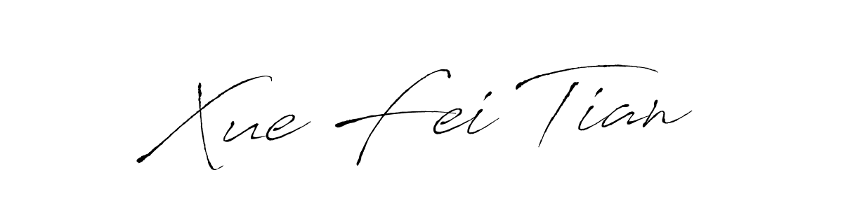 This is the best signature style for the Xue Fei Tian name. Also you like these signature font (Antro_Vectra). Mix name signature. Xue Fei Tian signature style 6 images and pictures png