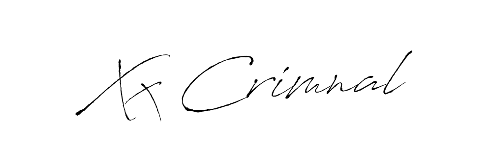 Make a beautiful signature design for name Xx Crimnal. With this signature (Antro_Vectra) style, you can create a handwritten signature for free. Xx Crimnal signature style 6 images and pictures png