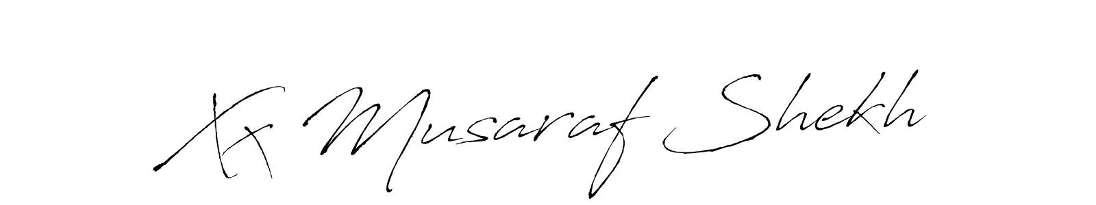 How to make Xx Musaraf Shekh signature? Antro_Vectra is a professional autograph style. Create handwritten signature for Xx Musaraf Shekh name. Xx Musaraf Shekh signature style 6 images and pictures png