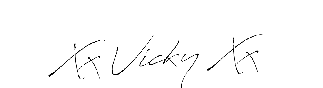 Xx Vicky Xx stylish signature style. Best Handwritten Sign (Antro_Vectra) for my name. Handwritten Signature Collection Ideas for my name Xx Vicky Xx. Xx Vicky Xx signature style 6 images and pictures png