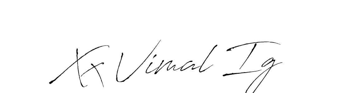 How to make Xx Vimal Ig name signature. Use Antro_Vectra style for creating short signs online. This is the latest handwritten sign. Xx Vimal Ig signature style 6 images and pictures png