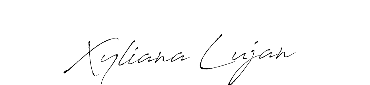 Create a beautiful signature design for name Xyliana Lujan. With this signature (Antro_Vectra) fonts, you can make a handwritten signature for free. Xyliana Lujan signature style 6 images and pictures png