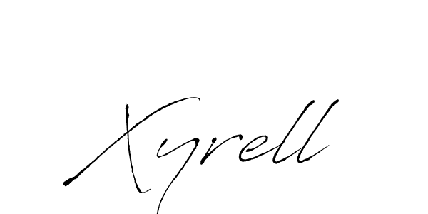 Make a beautiful signature design for name Xyrell. With this signature (Antro_Vectra) style, you can create a handwritten signature for free. Xyrell signature style 6 images and pictures png