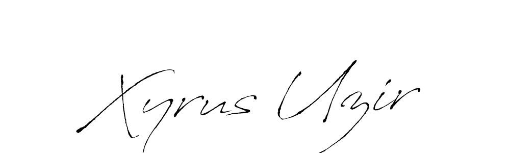 Make a beautiful signature design for name Xyrus Uzir. With this signature (Antro_Vectra) style, you can create a handwritten signature for free. Xyrus Uzir signature style 6 images and pictures png