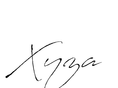 Make a beautiful signature design for name Xyza. With this signature (Antro_Vectra) style, you can create a handwritten signature for free. Xyza signature style 6 images and pictures png