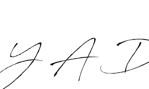How to make Y A D name signature. Use Antro_Vectra style for creating short signs online. This is the latest handwritten sign. Y A D signature style 6 images and pictures png