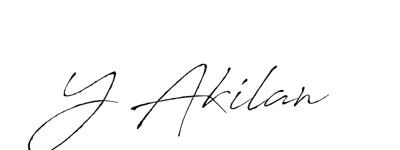 Create a beautiful signature design for name Y Akilan. With this signature (Antro_Vectra) fonts, you can make a handwritten signature for free. Y Akilan signature style 6 images and pictures png
