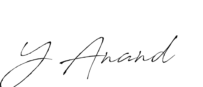 How to make Y Anand name signature. Use Antro_Vectra style for creating short signs online. This is the latest handwritten sign. Y Anand signature style 6 images and pictures png