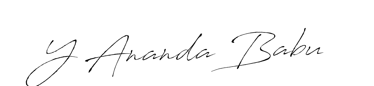 Use a signature maker to create a handwritten signature online. With this signature software, you can design (Antro_Vectra) your own signature for name Y Ananda Babu. Y Ananda Babu signature style 6 images and pictures png