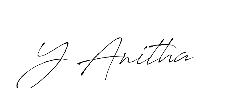 How to make Y Anitha name signature. Use Antro_Vectra style for creating short signs online. This is the latest handwritten sign. Y Anitha signature style 6 images and pictures png