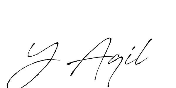 You should practise on your own different ways (Antro_Vectra) to write your name (Y Aqil) in signature. don't let someone else do it for you. Y Aqil signature style 6 images and pictures png