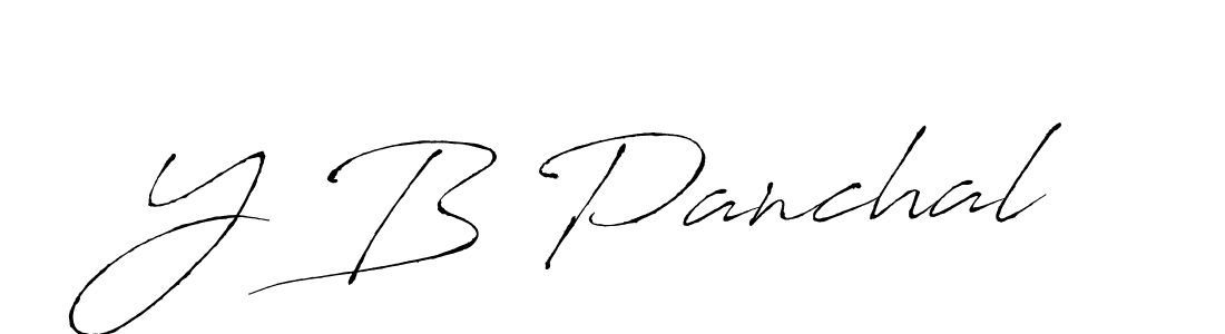 Make a beautiful signature design for name Y B Panchal. With this signature (Antro_Vectra) style, you can create a handwritten signature for free. Y B Panchal signature style 6 images and pictures png